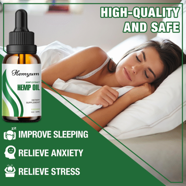 (2-Pack) Hemp Oil Drops High Potency - for Sleep,Pain - Image 3
