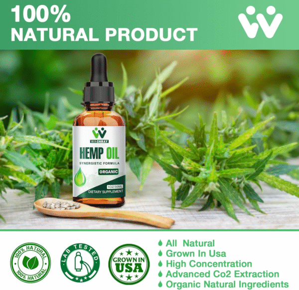 (3 Pack) Hemp Oil Drops High Potency - Maximum Strength Natural Hemp Seed Oil for Focus Calm - Image 4