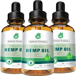 (3-Pack) Hemp Oil Drops High Potency - Natural for Sleep Relaxation