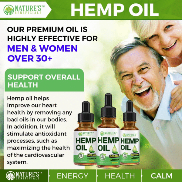 Nature's Beneficials Organic Hemp Oil Extract Drops - Image 2