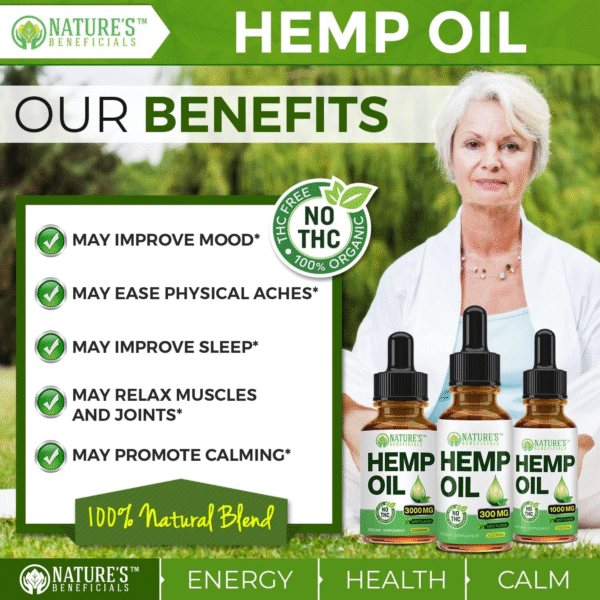 Nature's Beneficials Organic Hemp Oil Extract Drops - Image 3