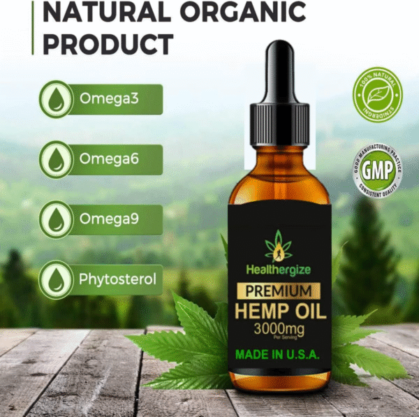 Hemp Oil Premium, Non-GMO, Unrefined with Full Flavor and Natural Benefits - Image 3