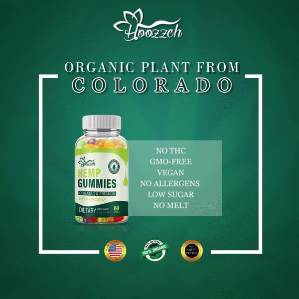 Hemp Gummies for Sleep, Pain, Anxiety - High Potency Hemp Gummy Made with Pure Organic Hemp Oil - Image 4