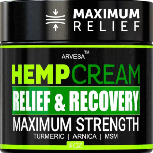 Natural Hemp Cream for Joints, Muscles, Back, Neck, Knees, Hips, Foot, Nerves, Shoulders