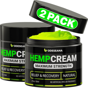 (2 Pack) Hemp Cream for Joint, Back, Knees, Neck, Elbows - Anti inflammatory, Muscle relaxer, Maximum Strength