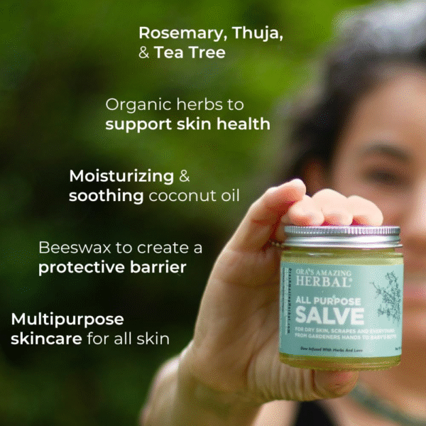 Ora's Amazing Herbal All Purpose Salve, Herbal Healing Skin Balm with Tea Tree, Natural Cream for Dry Cracked Hands,