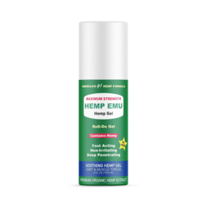 Hemp Emu - Hemp Roll On Gel - Muscle Rub for Back & Joint Discomfort
