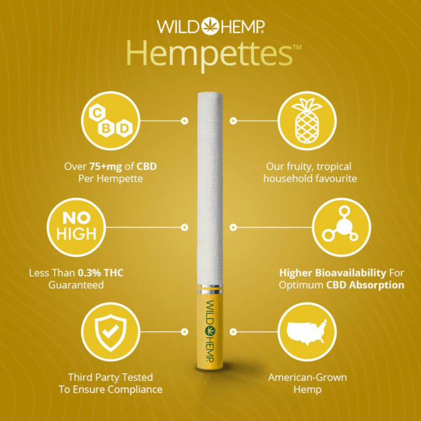 Wild Hemp Hempettes – Pineapple Blaze CBD Cigarettes